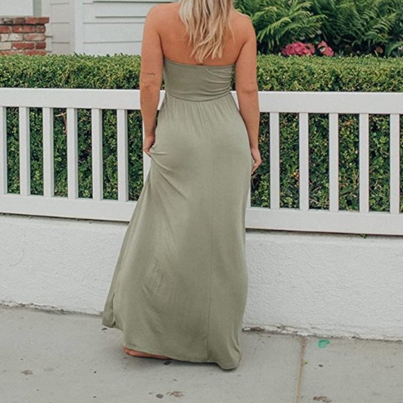 West Kei Strapless Maxi Dress Size xs/s - Gray - Picture 7 of 7